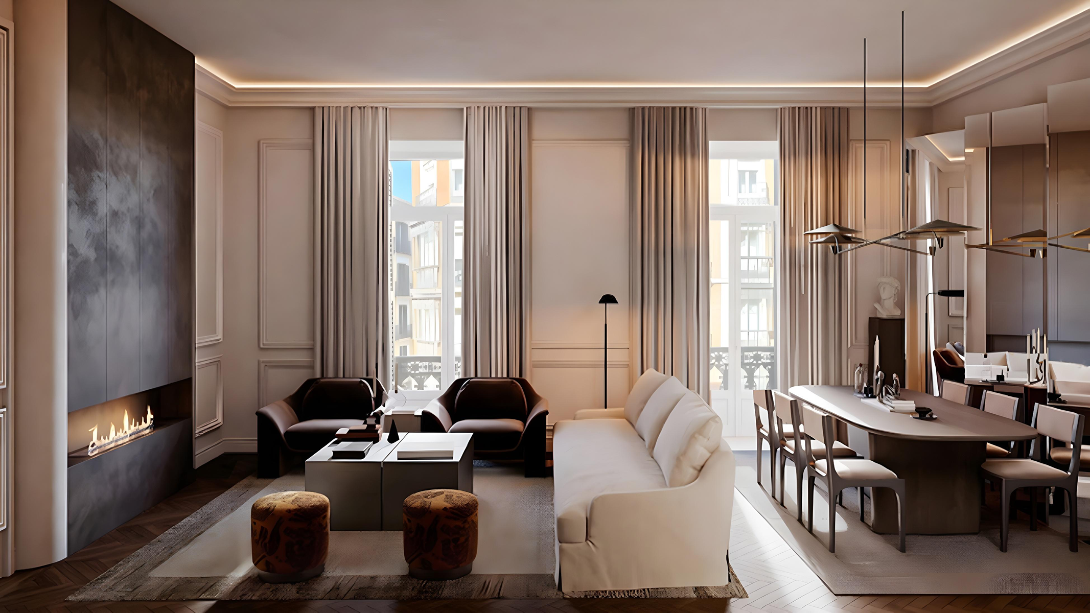 Classic flat renovated with 7 balconies in Justicia, Madrid