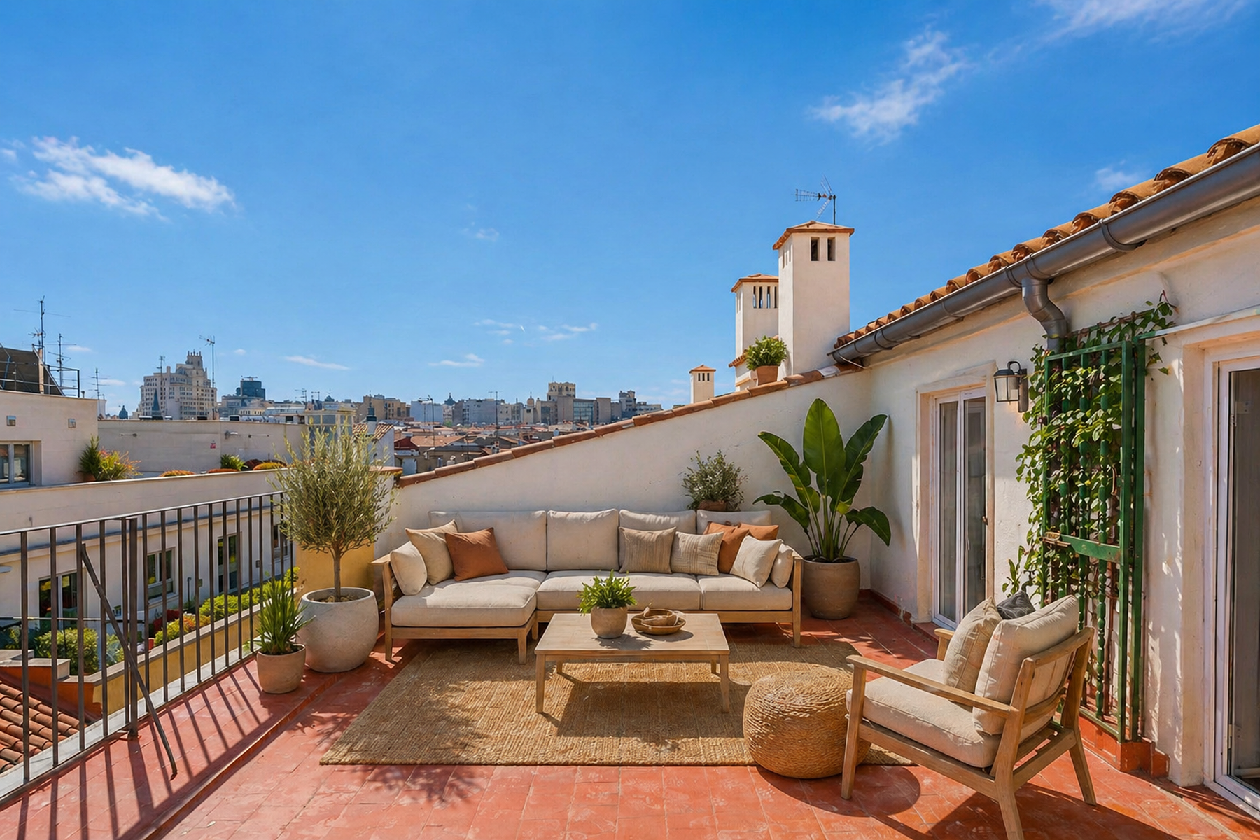 Renovated 2-bed penthouse with terrace in Malasaña, Centro