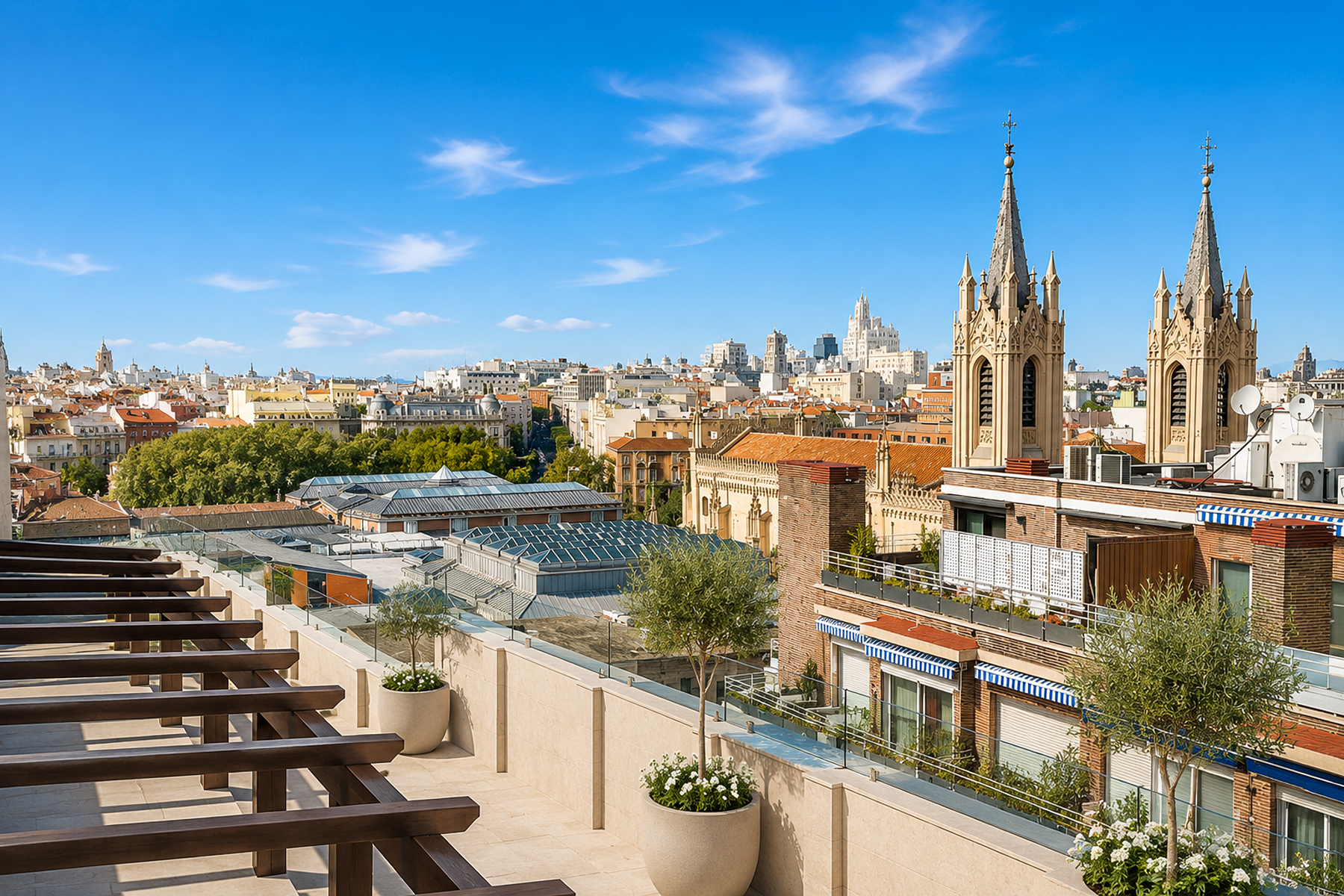 Triplex with three terraces in El Retiro